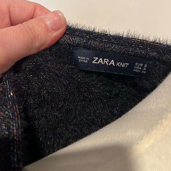Zara knit dress shimmery black very unique - Picture 13 of 13